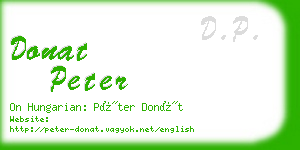 donat peter business card
